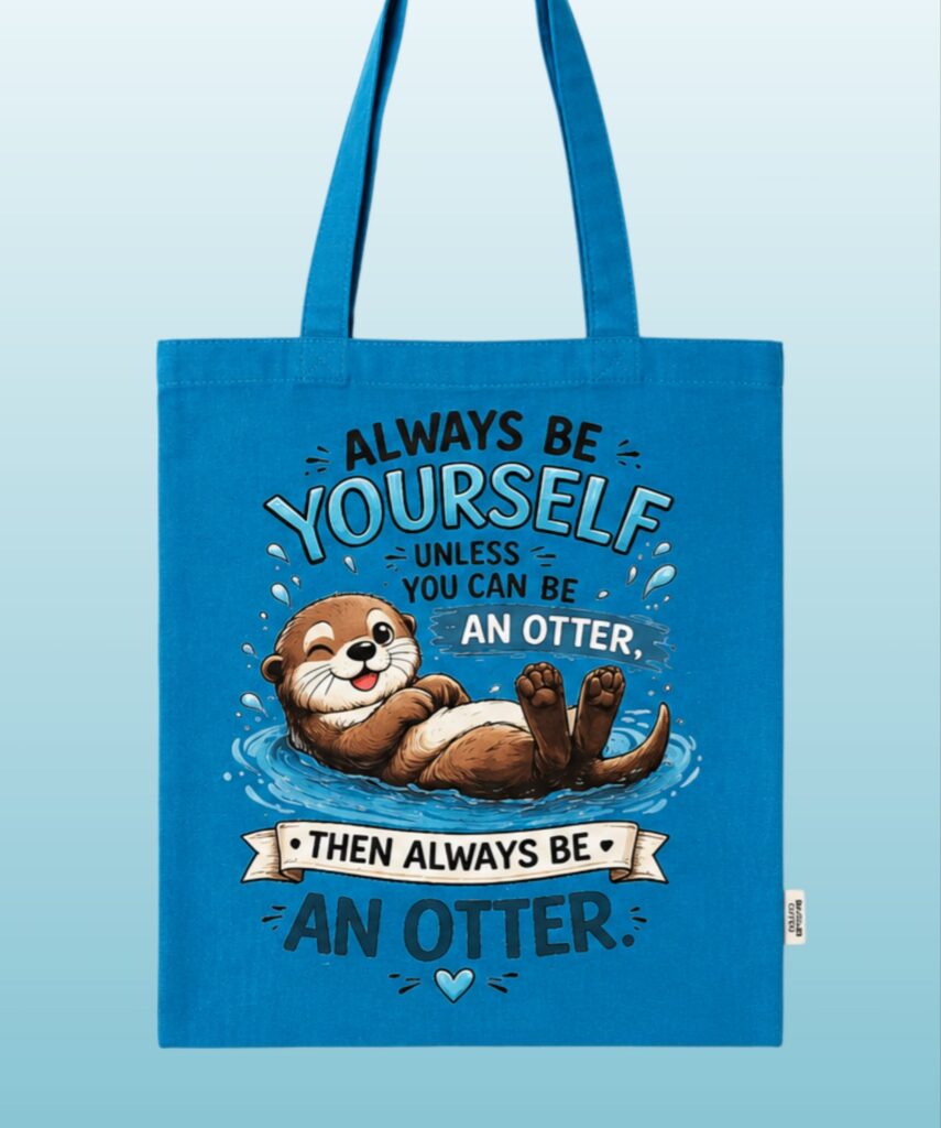 Jutebeutel, Strandtasche, Tote Bag mit süßem Otter-Motiv
Always be yourself Otter