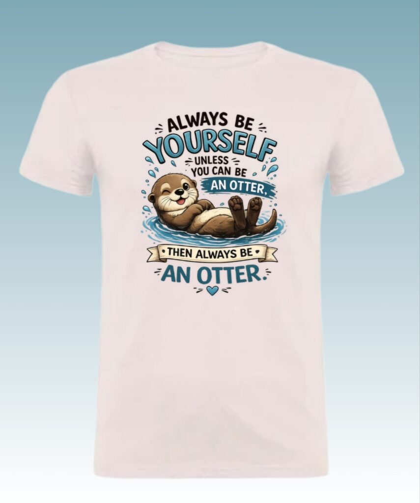 T-Shirt - Always be yourself Otter weiß