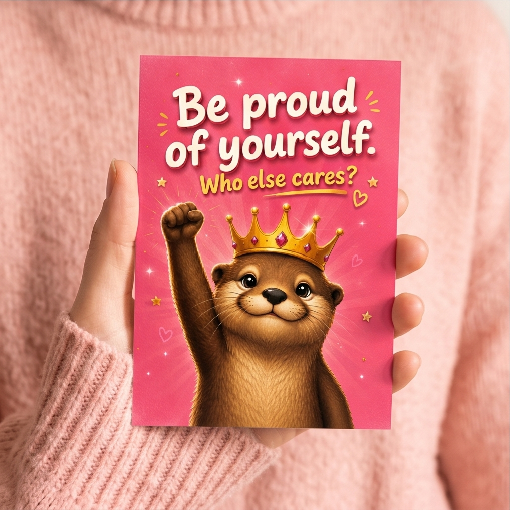 Postkarte Be proud of yourself – Bild 2