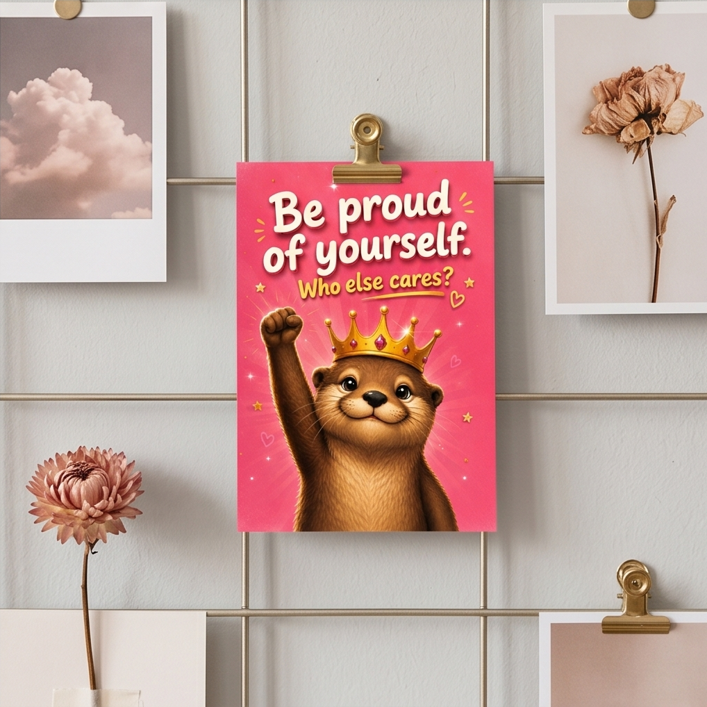 Postkarte Be proud of yourself – Bild 3