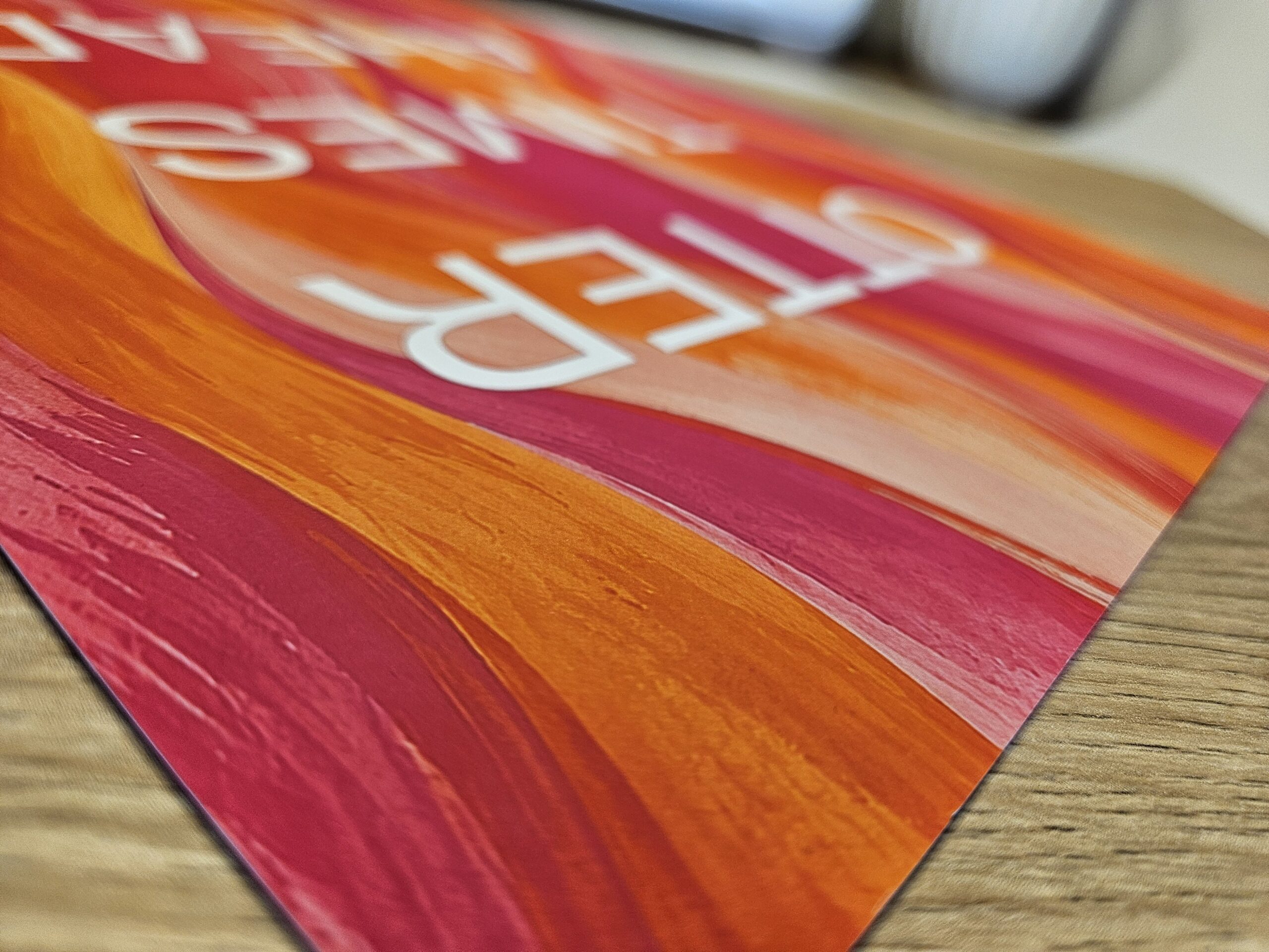 OTTER TIMES AHEAD – A4 Poster in Pink & Orange | Moderner Wandprint | Statement Poster | Bunte Wanddeko – Bild 4
